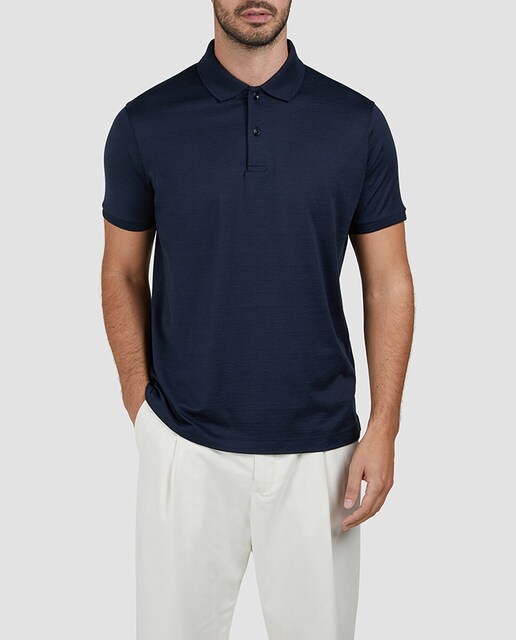 Imagen 0 de Polo de hombre de tallas grandes manga corta algodón seda