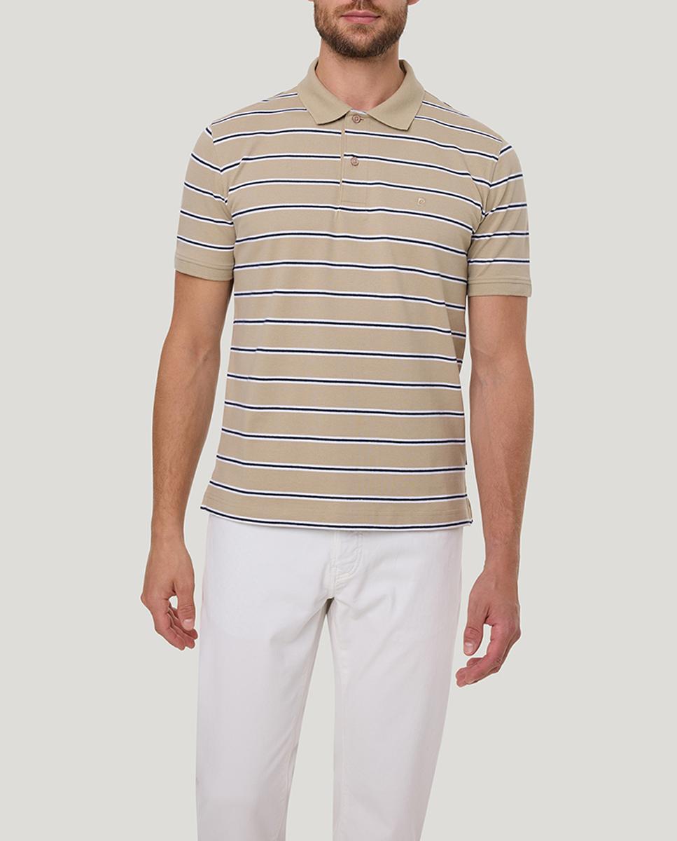 Imagen 0 de Polo de hombre en tejido pique y con rayas
