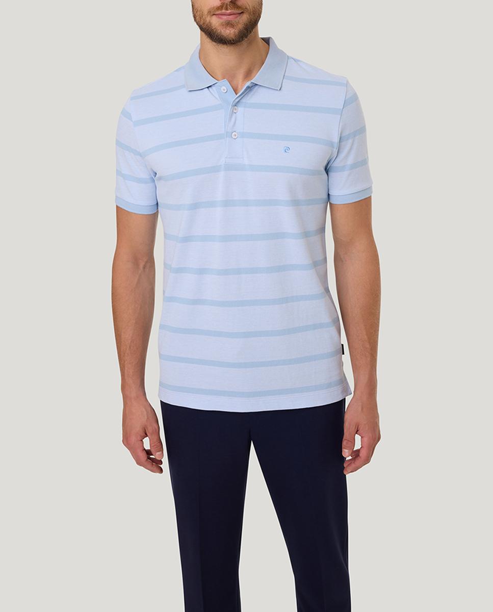 Imagen 0 de Polo de hombre en piqué y con rayas a tono
