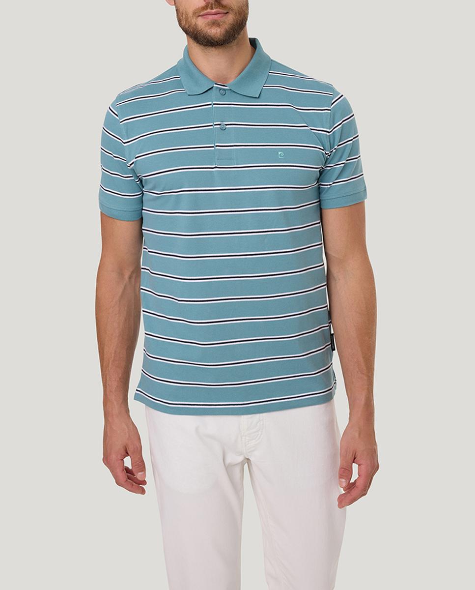 Imagen 0 de Polo de hombre en tejido pique y con rayas
