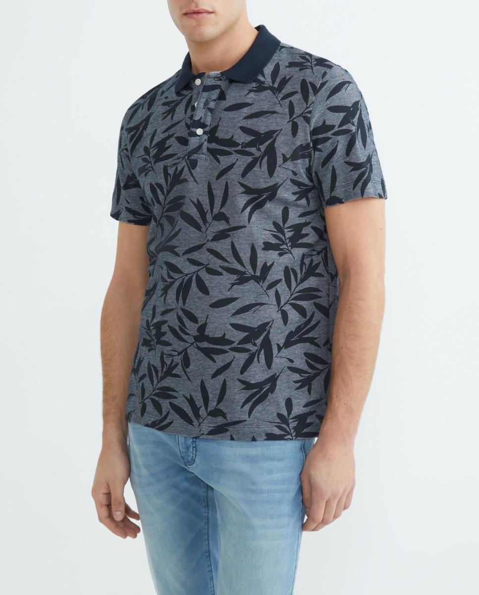 Imagen 0 de Polo de hombre en piqué y con estampado flores