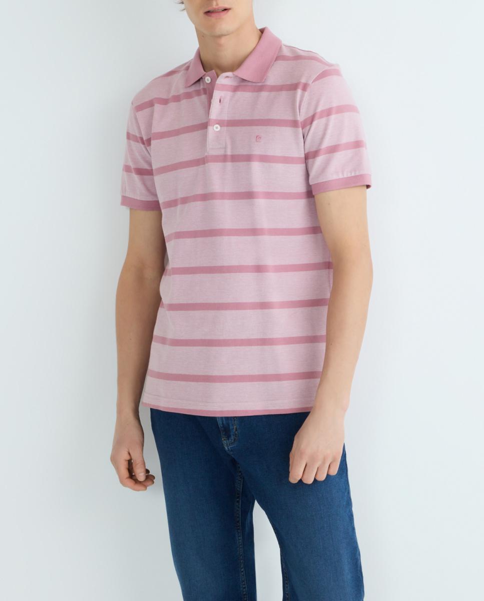 Imagen 0 de Polo de hombre en piqué y con rayas a tono