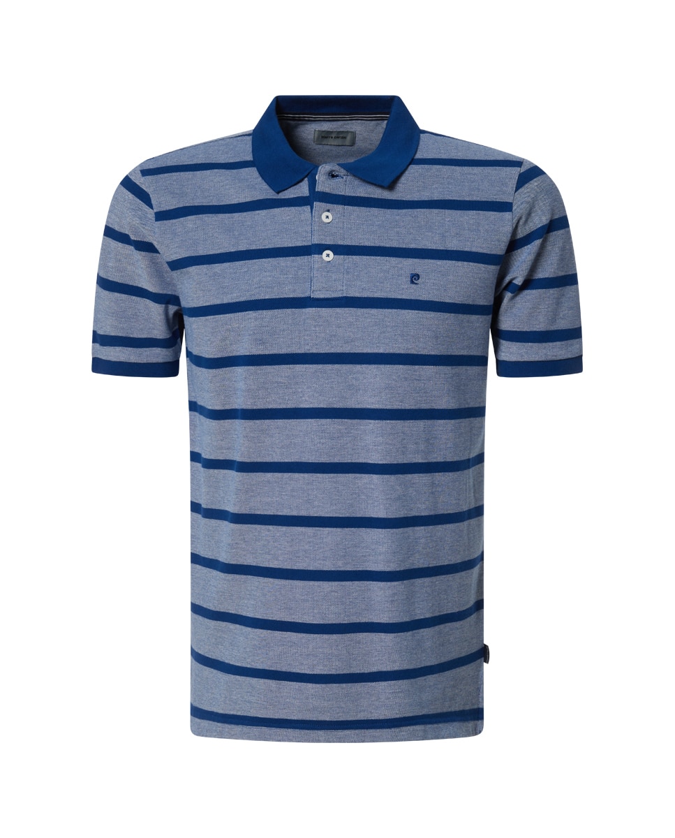 Imagen 0 de Polo de hombre en piqué y con rayas a tono