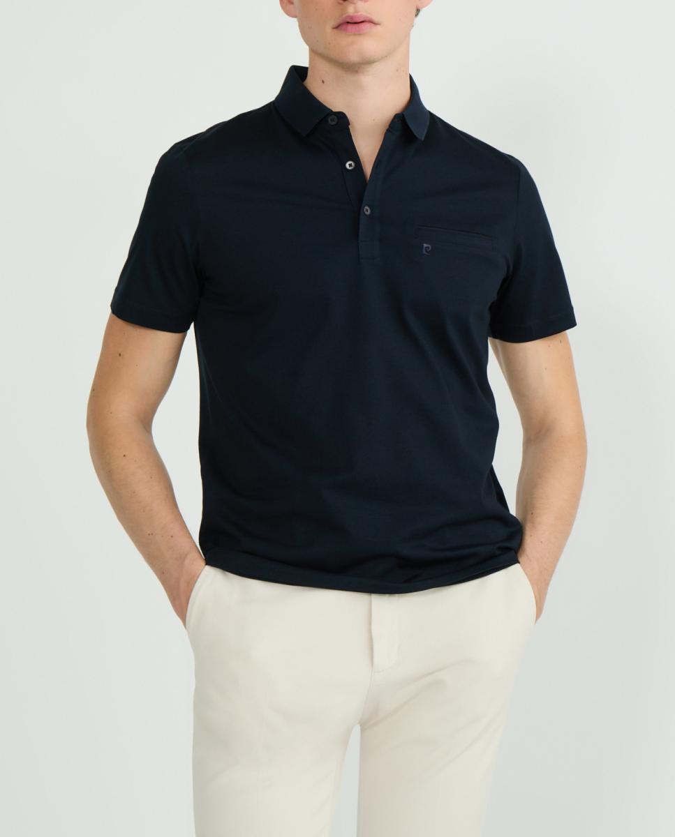 Imagen 0 de Polo de hombre en algodón mercerizado liso
