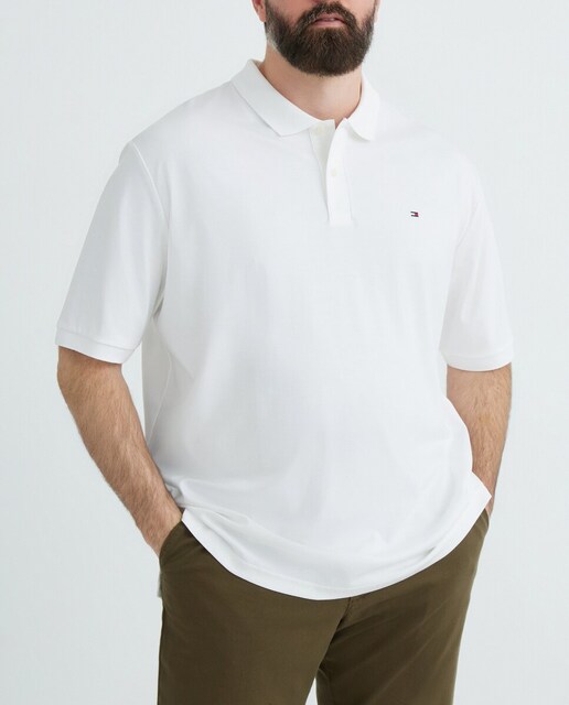 Imagen 0 de Polo de manga corta con logo bordado en el pecho tallas grandes