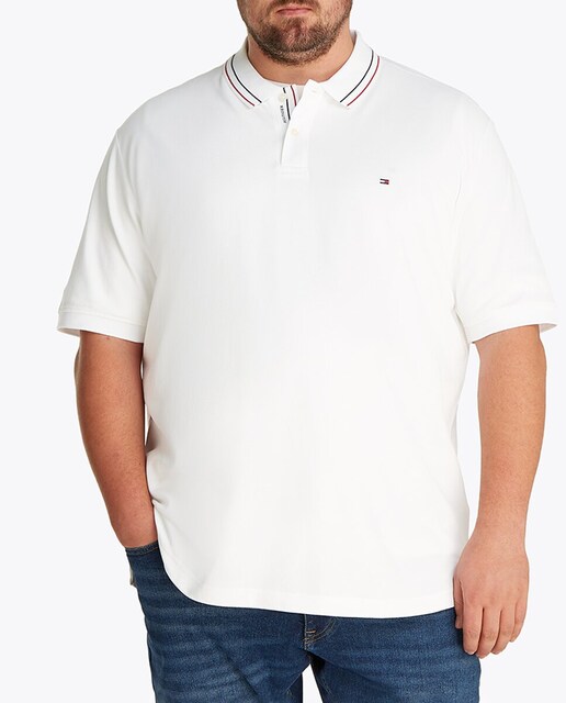 Imagen 0 de Polo de caballero en piqué con detalle en tapeta tallas grandes
