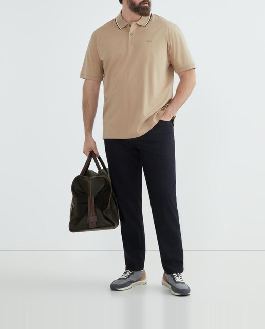 Imagen 0 de Polo manga corta de hombre logo BOSS tallas grandes