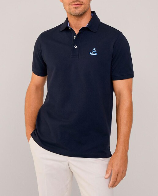 Imagen 0 de Polo de hombre liso con logo birdie bordado