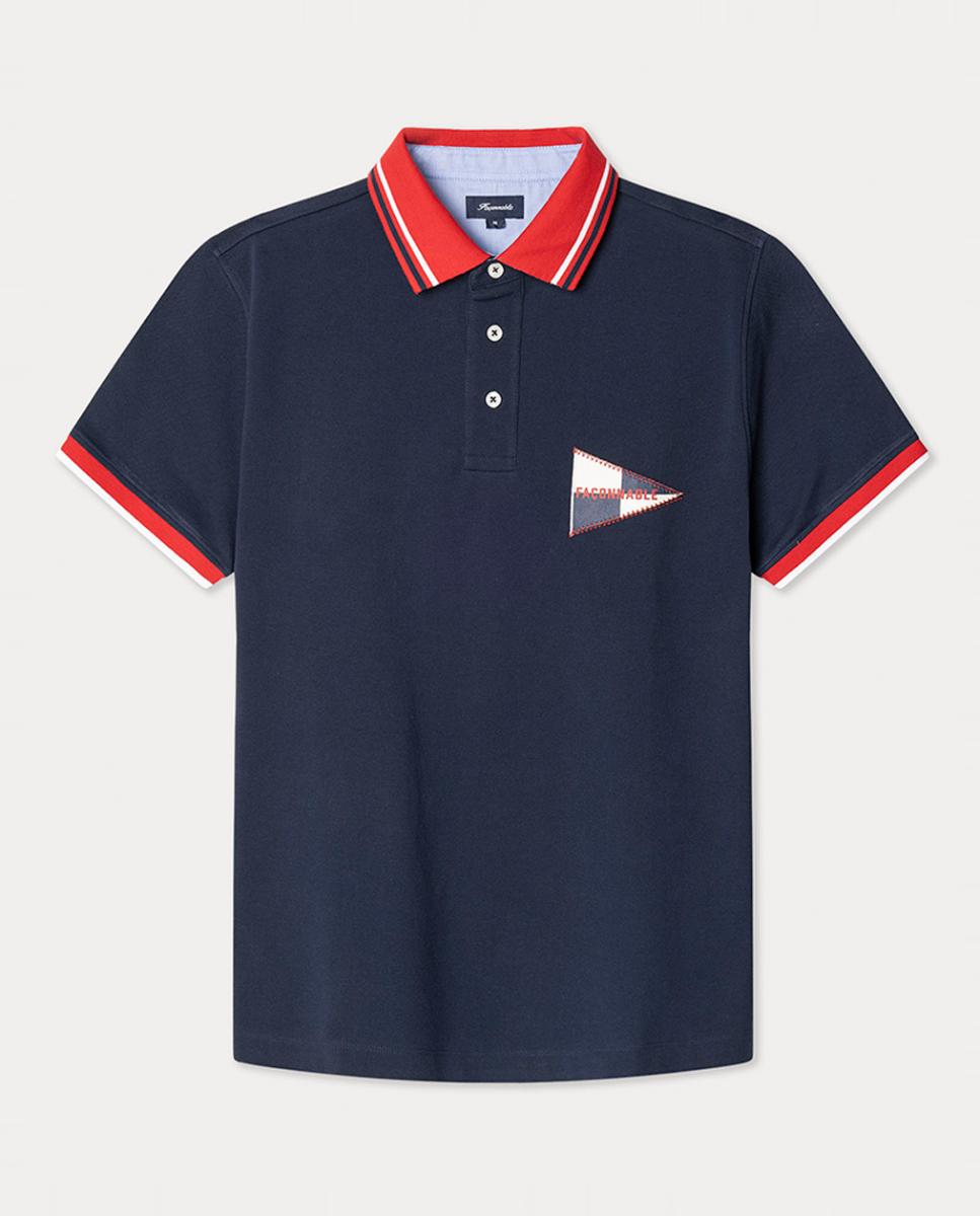 Imagen 0 de Polo de hombre manga corta bandera