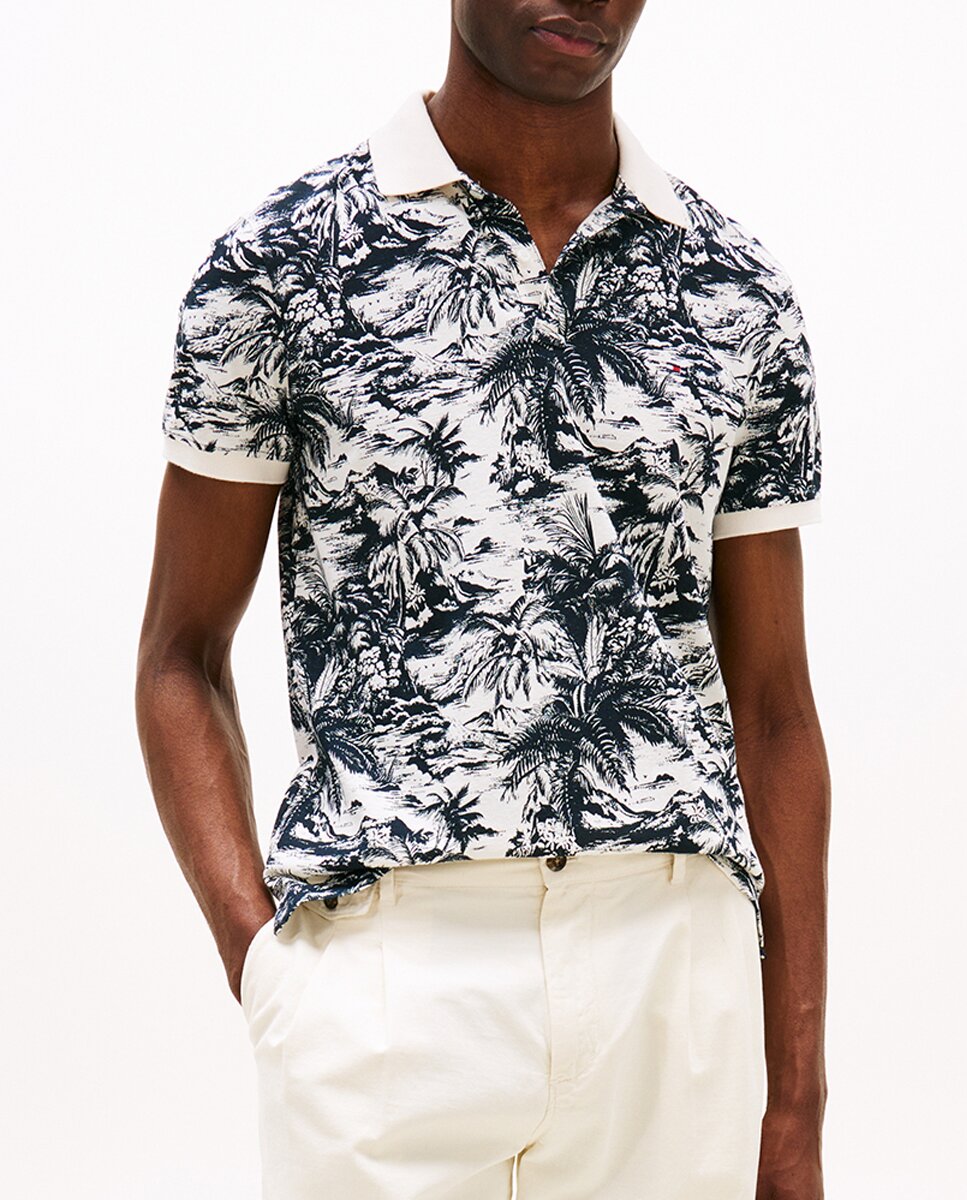 Imagen 0 de Polo de caballero con estampado tropical