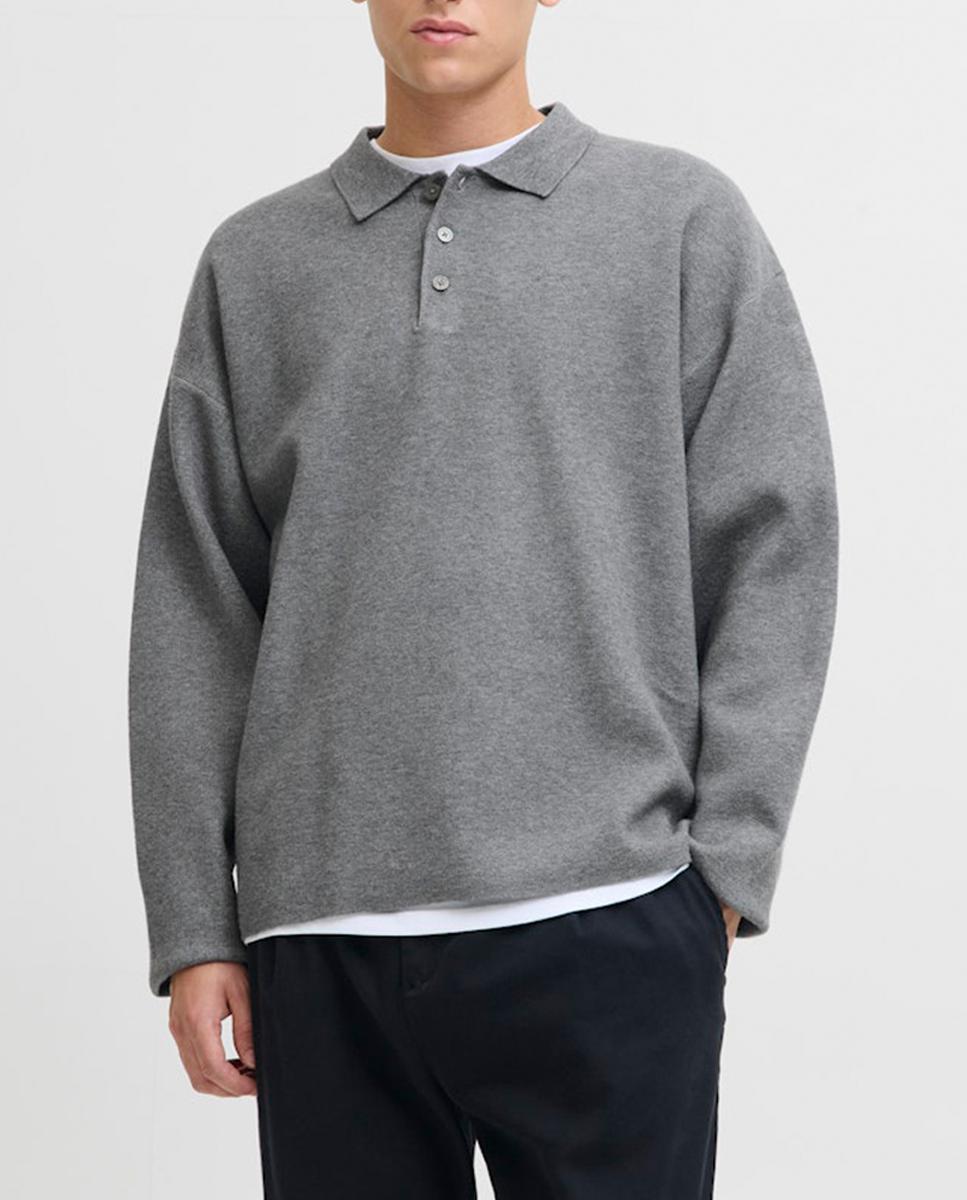 Imagen 0 de Polo de hombre manga larga de punto