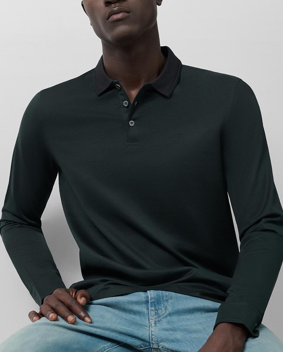 Imagen 0 de Polo de hombre manga larga jacquard