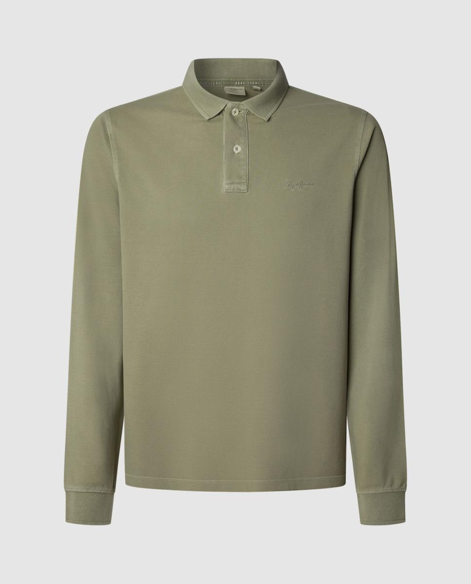 Imagen 0 de Polo de hombre piqué fit slim manga larga