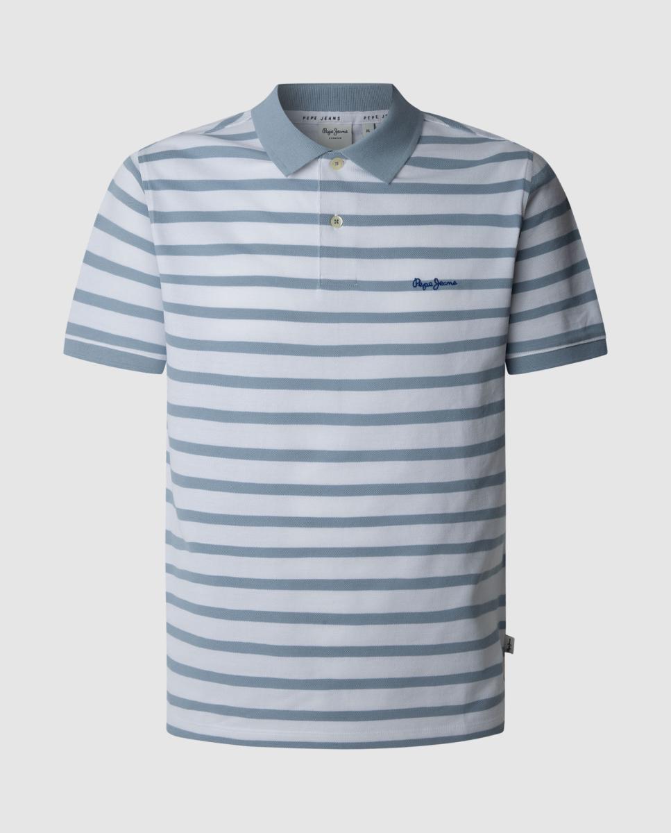 Imagen 0 de Polo de hombre piqué rayas fit slim