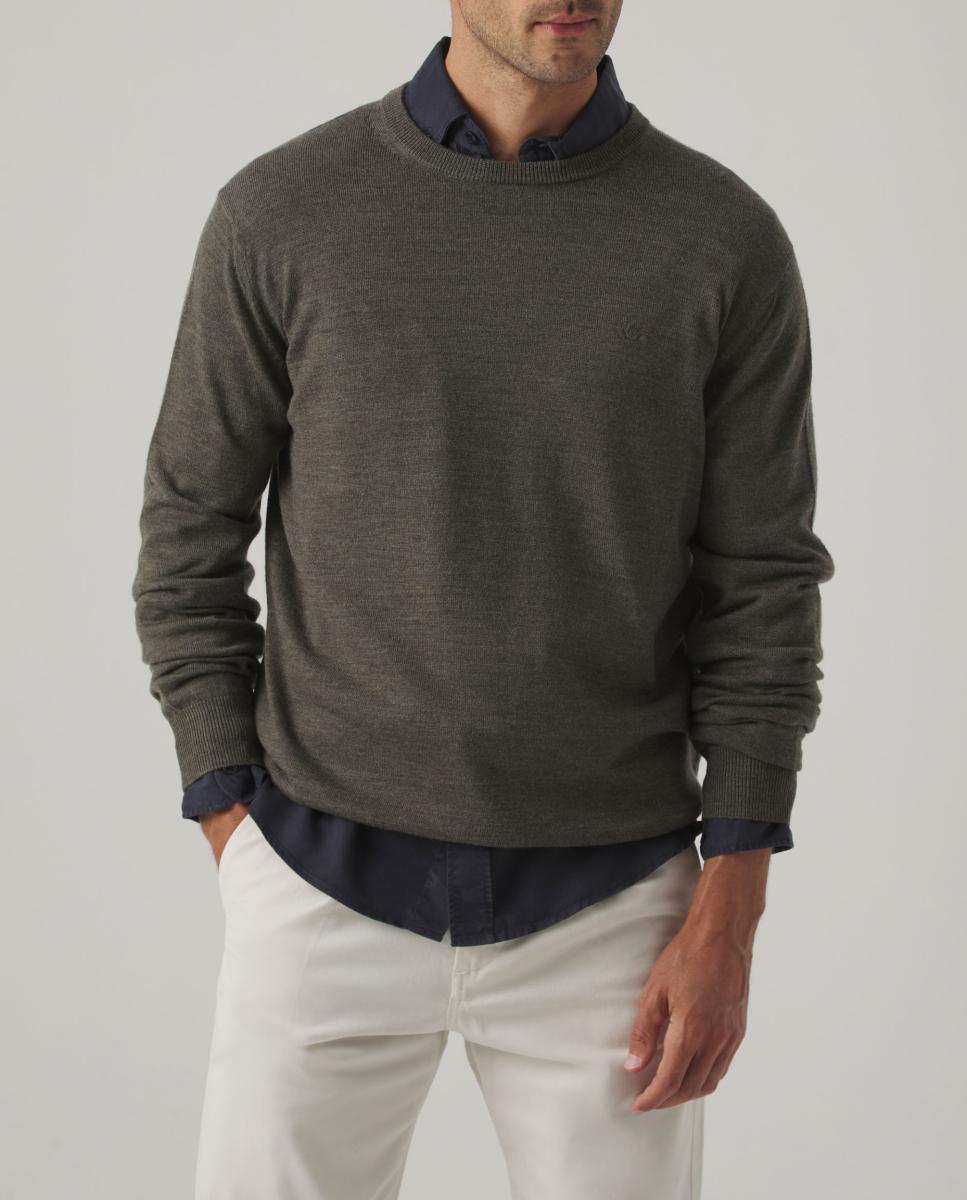 Imagen 0 de JERSEY CREW NECK MERINO KHAKI