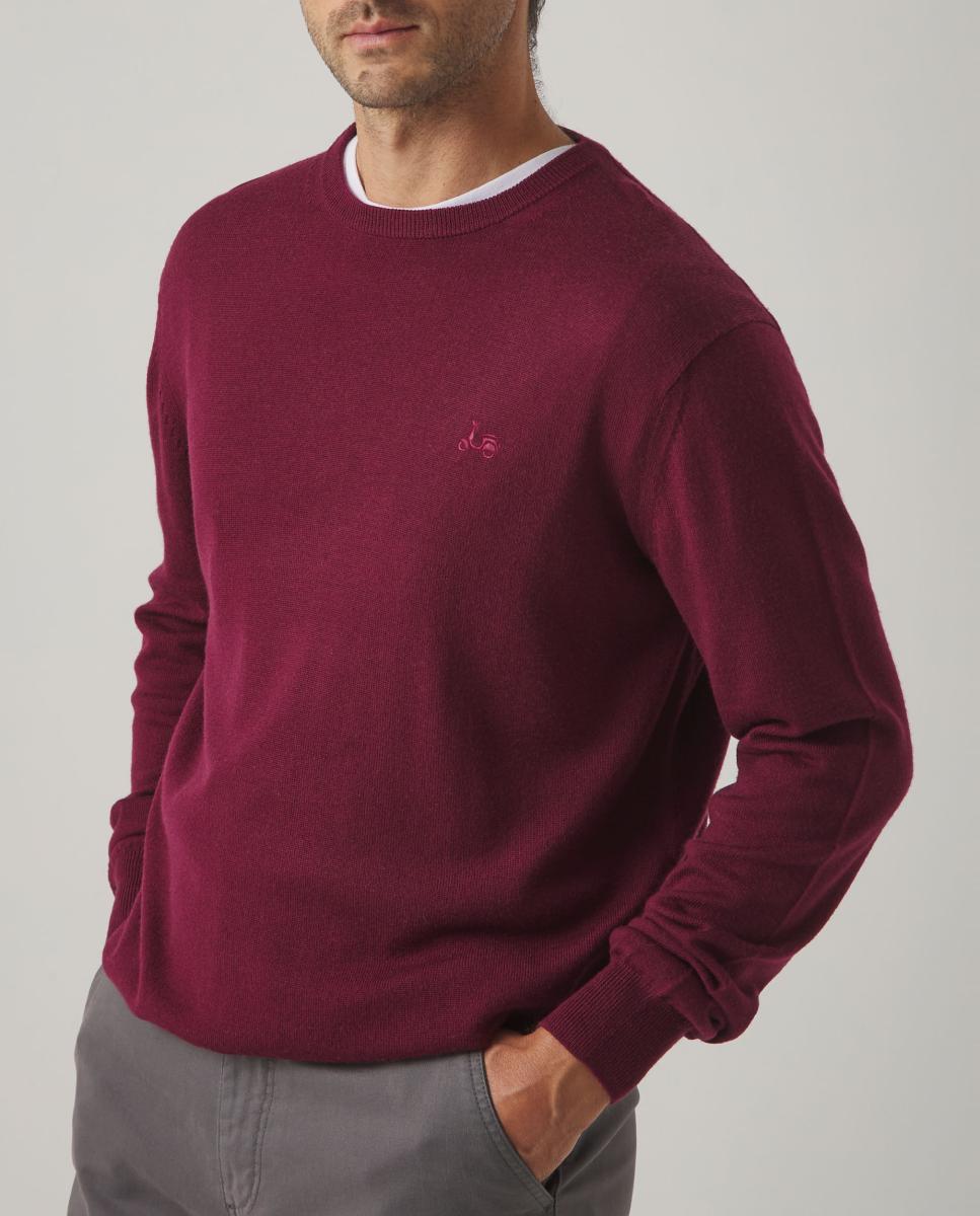 Imagen 0 de JERSEY CREW NECK MERINO BURDEOS