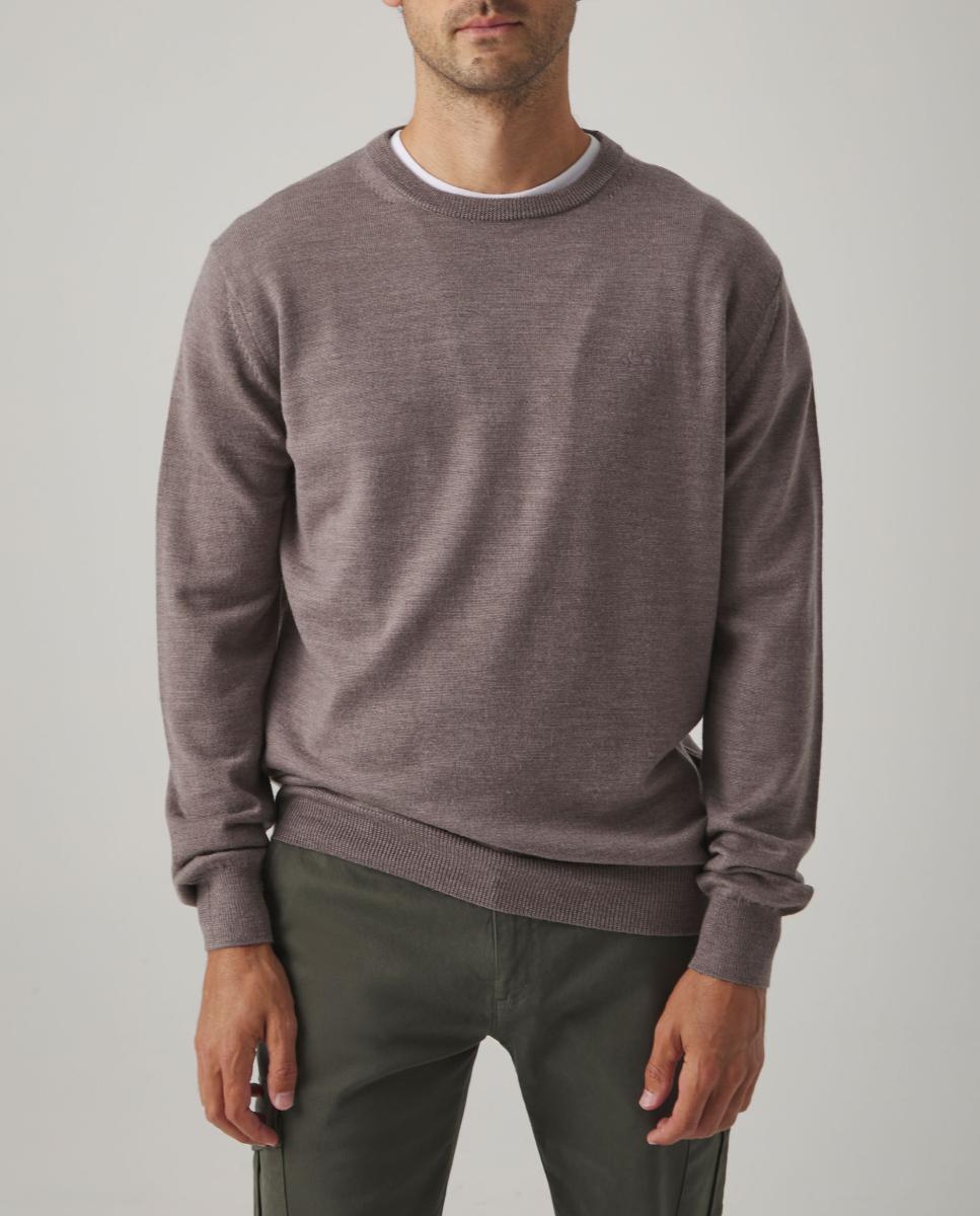 Imagen 0 de JERSEY CREW NECK MERINO TOPO