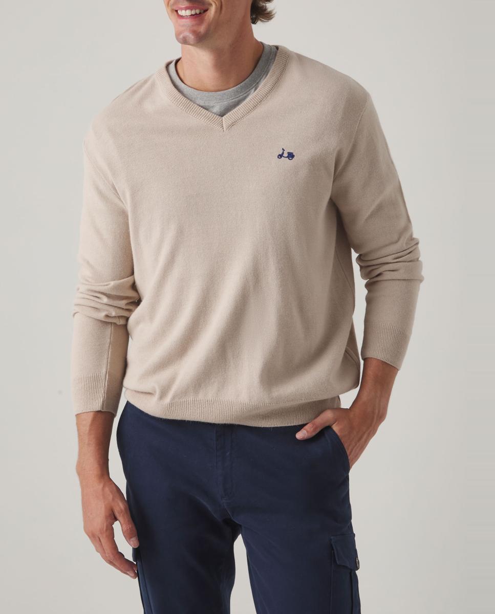 Imagen 0 de JERSEY ICONIC V NECK CRUDO