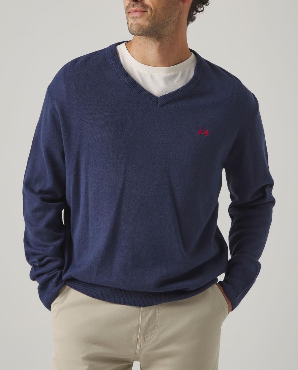 Imagen 0 de JERSEY ICONIC V NECK MARINO
