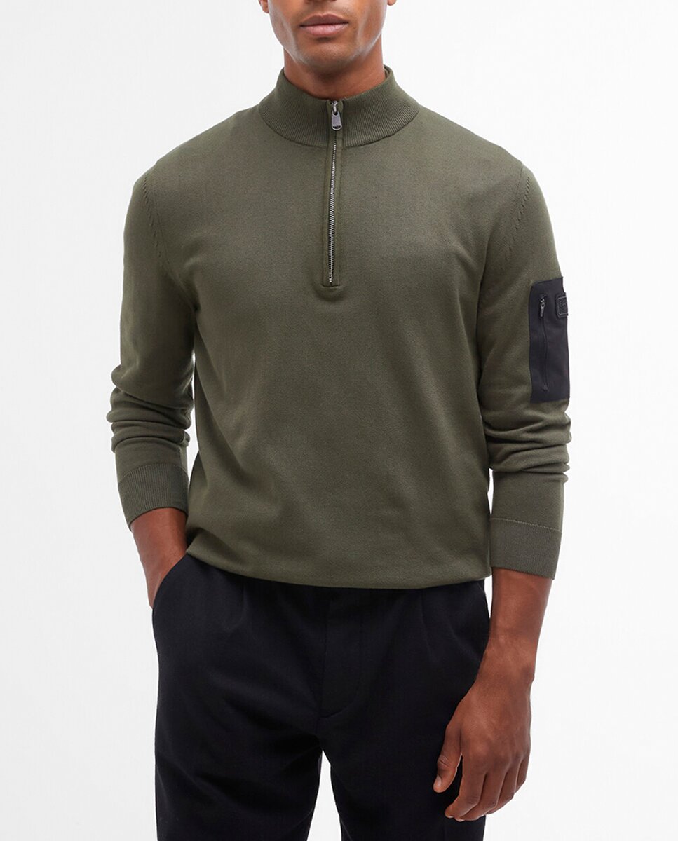 Imagen 0 de Jersey de hombre con cuello cremallera manga larga