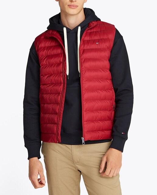 Imagen 0 de Chaleco acolchado con cierre de cremallera y bolsillos laterales de hombre