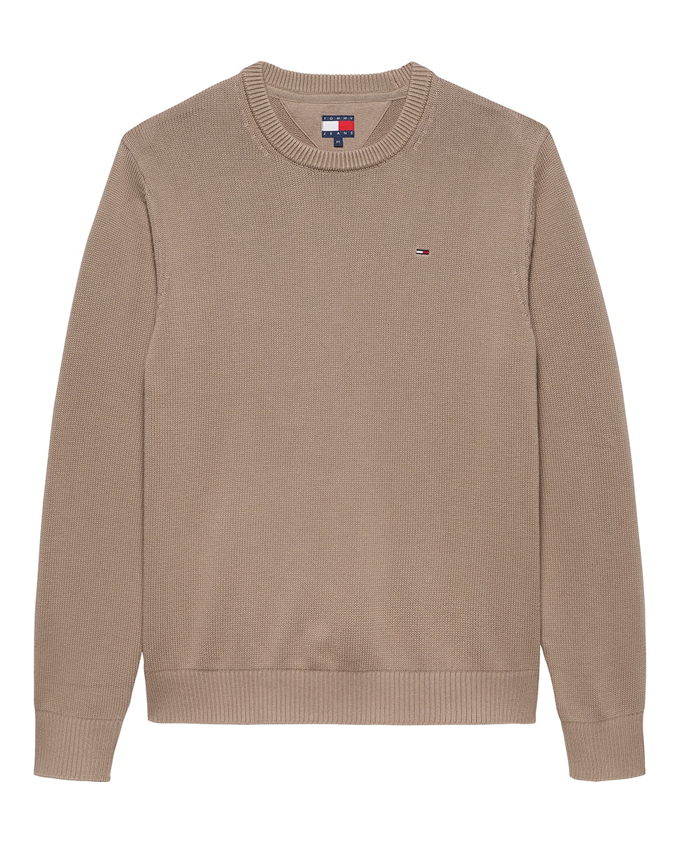 Imagen 0 de Jersey básico de hombre slim fit con cuello redondo