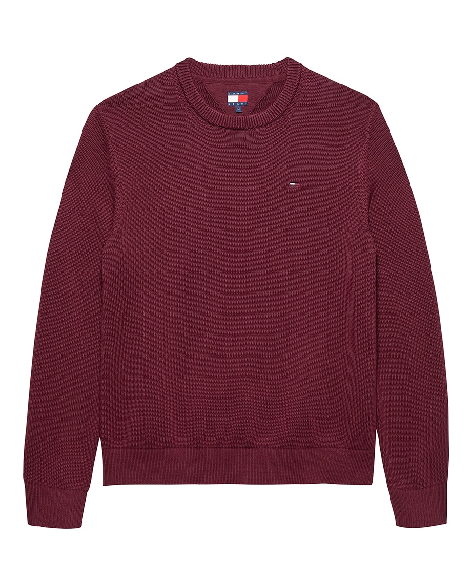 Imagen 0 de Jersey básico de hombre slim fit con cuello redondo