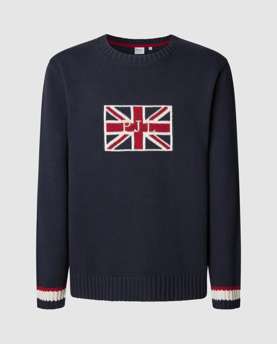 Imagen 0 de Jersey de hombre fit regular con bandera union jack