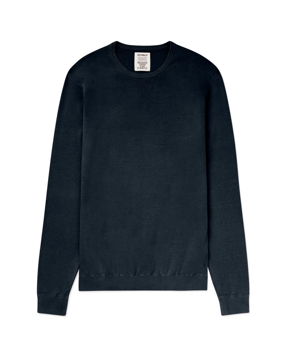Imagen 0 de Jersey de punto milano y cuello, puños y dobladillo de canalé.
