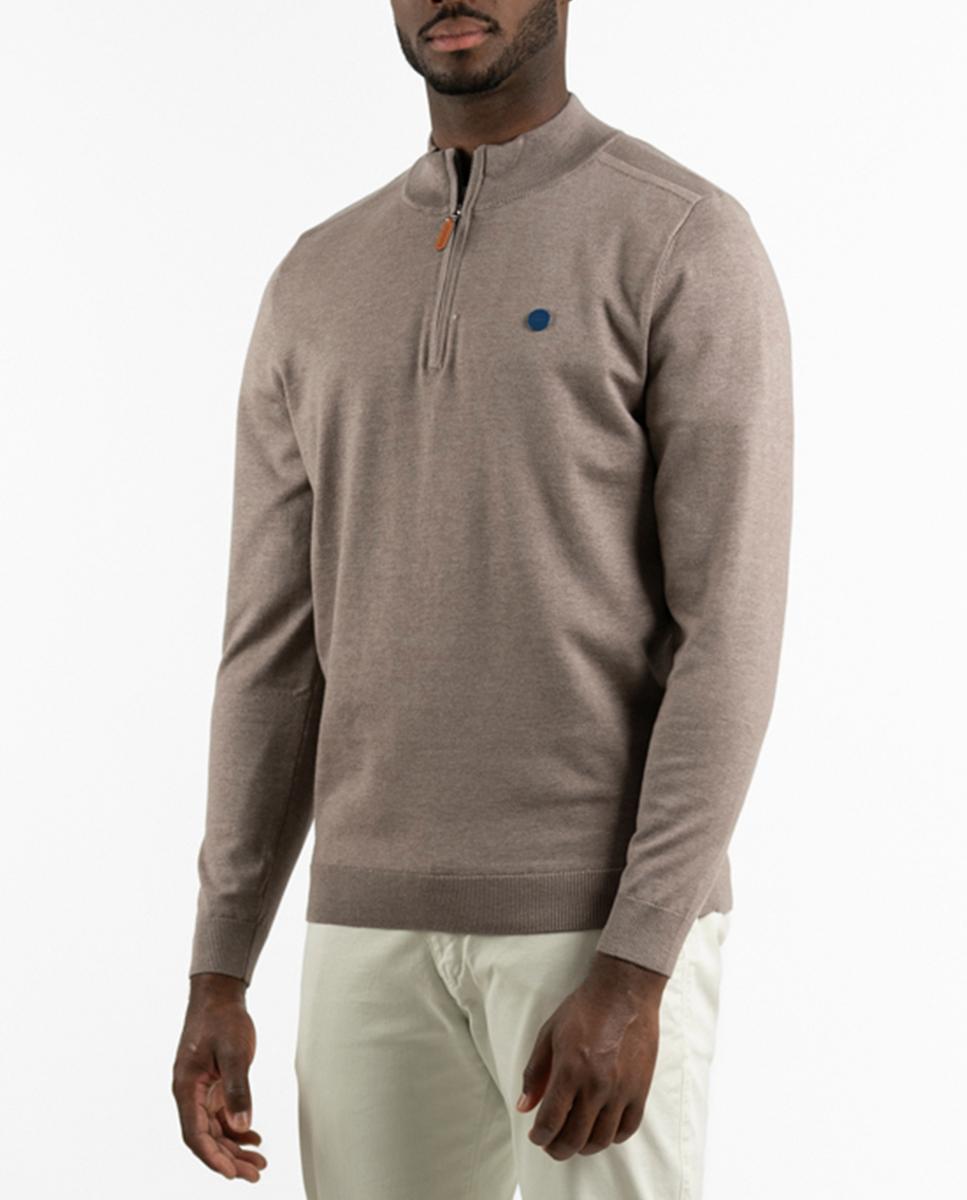 Imagen 0 de Jersey de hombre con cuello chimenea con cremallera