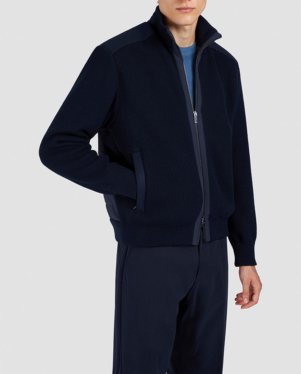 Imagen 0 de Chaqueta de hombre con cremallera contrastes tallas grandes