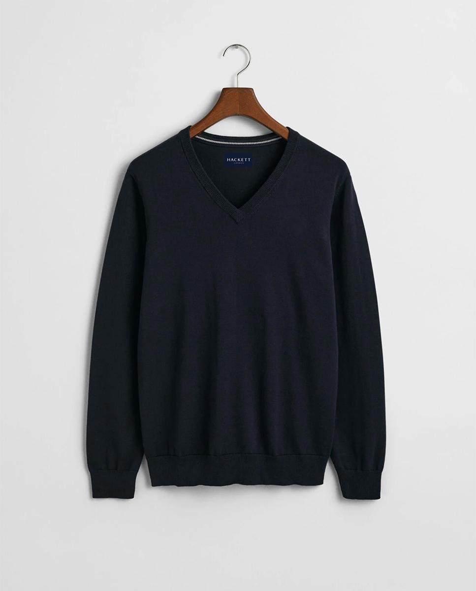 Imagen 0 de Jersey de hombre de algodón y cuello pico tallas grandes