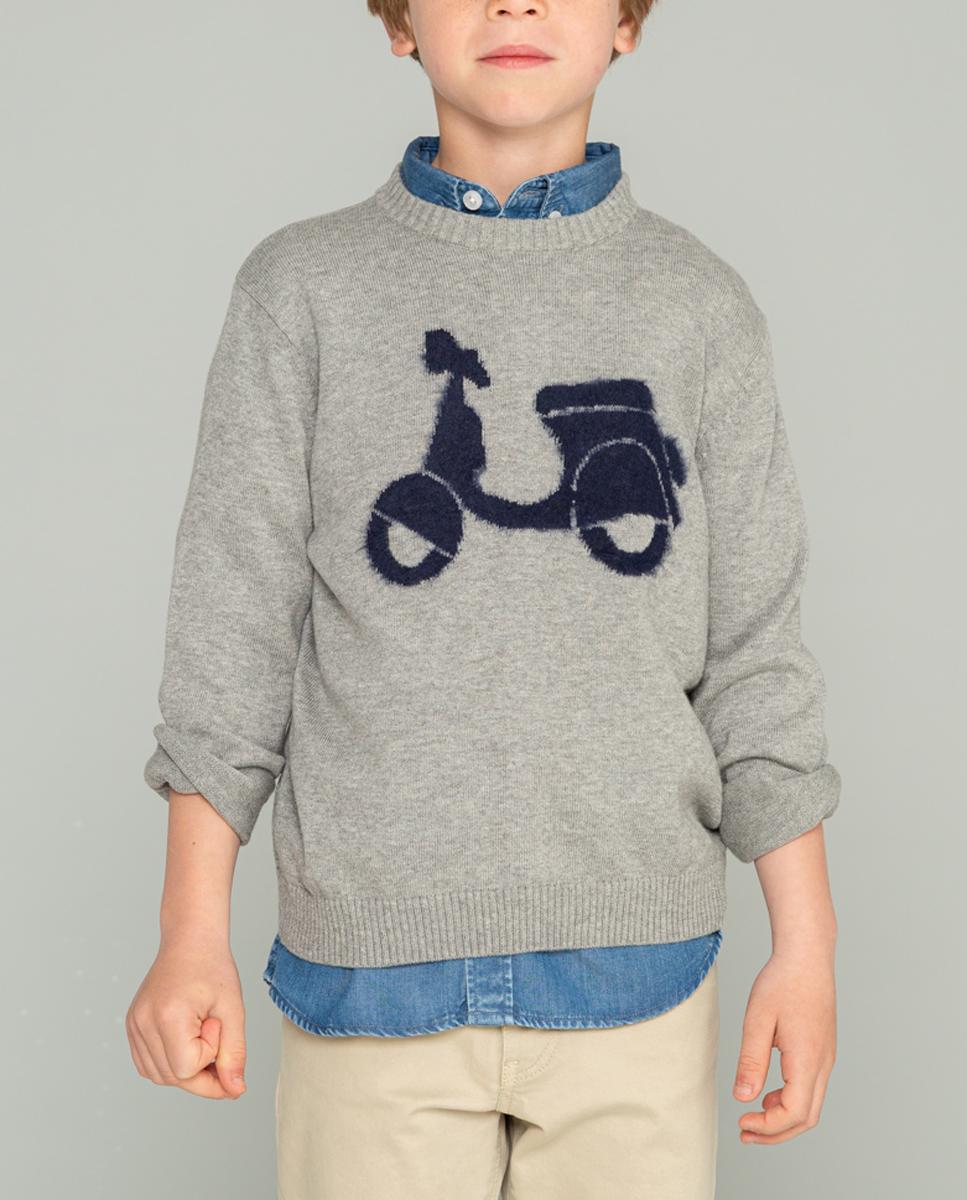Imagen 0 de JERSEY NIÑO MOTO LOGO GRIS