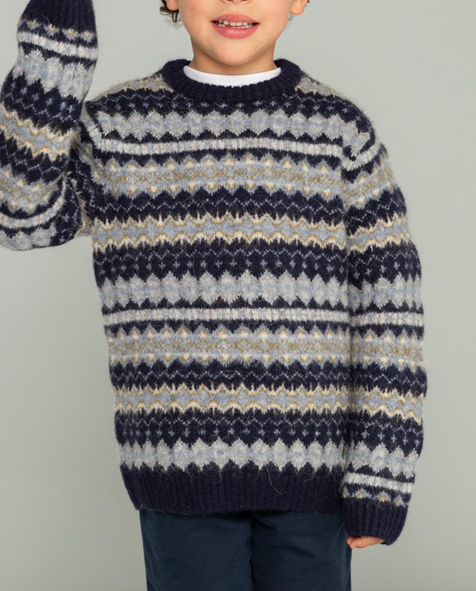 Imagen 0 de JERSEY NIÑO GRECA ETHNIC MARINO