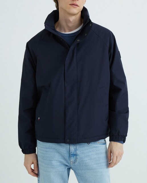 Imagen 0 de Chaqueta de hombre impermeable con cierre de botones y cremallera