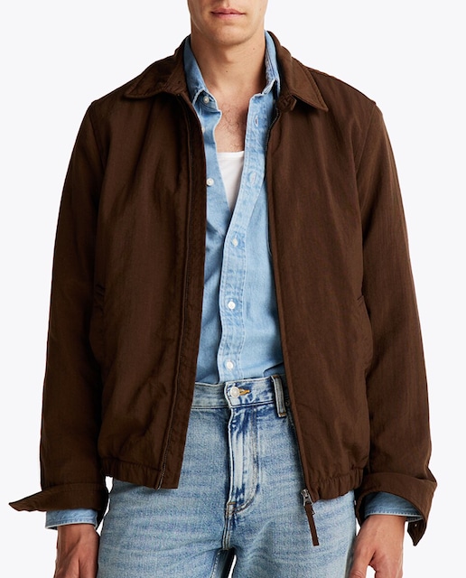 Imagen 0 de Chaqueta de hombre ultraligera con cuello camisero y cierre de cremallera