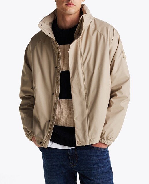 Imagen 0 de Chaqueta de hombre impermeable con cierre de botones y cremallera