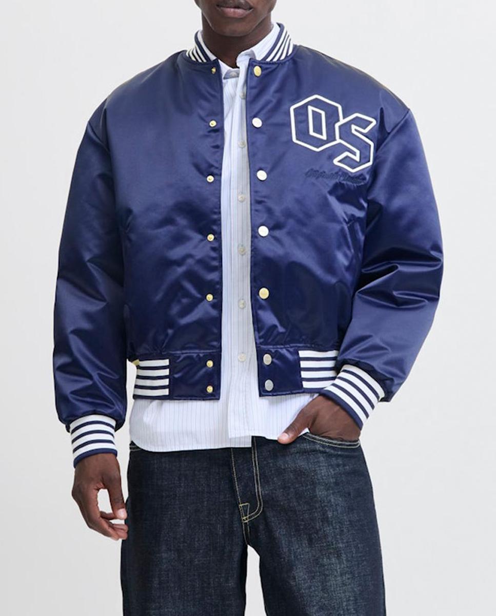 Imagen 0 de Cazadora bomber de hombre tipo baseball con logo frontal