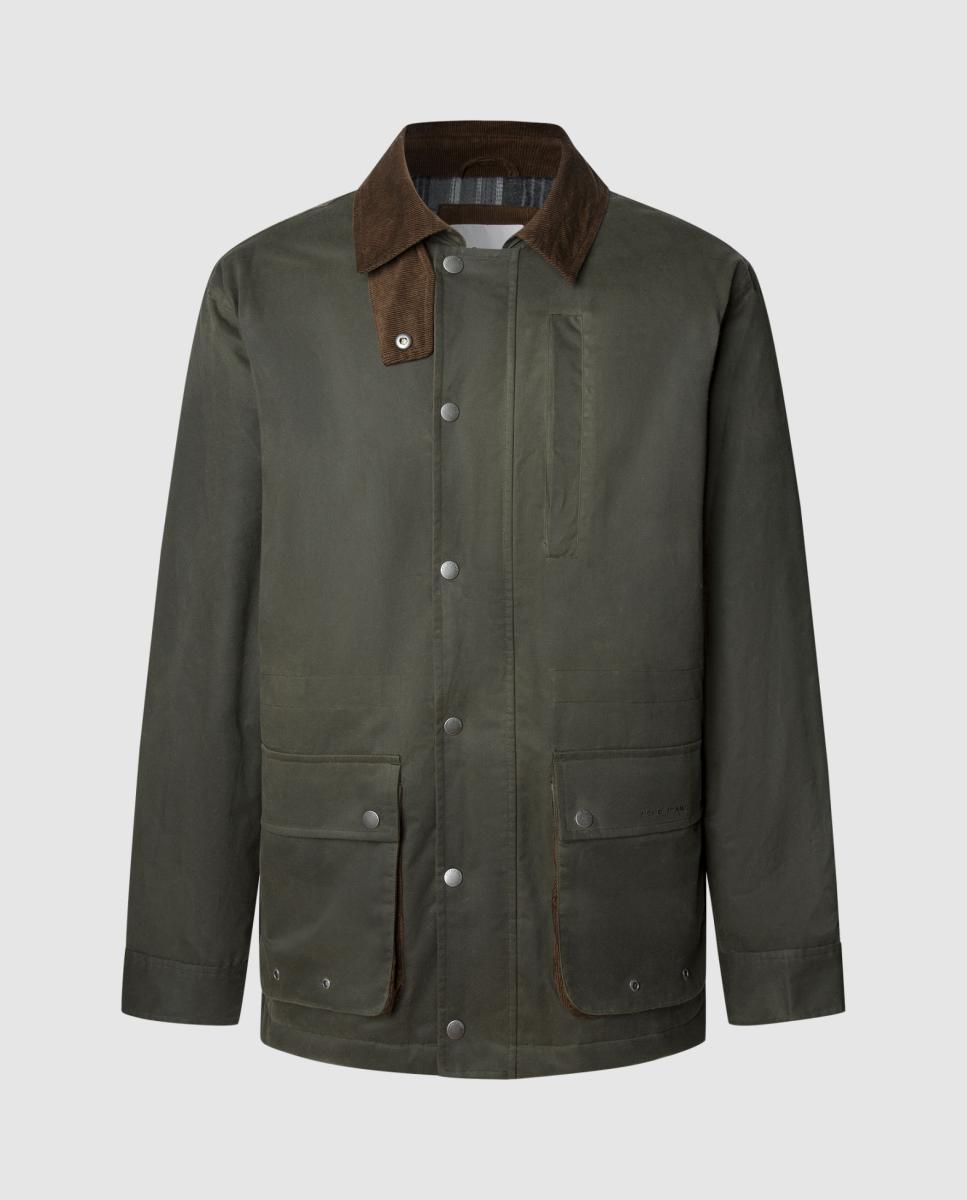 Imagen 0 de Chaqueta de hombre con acabado encerado