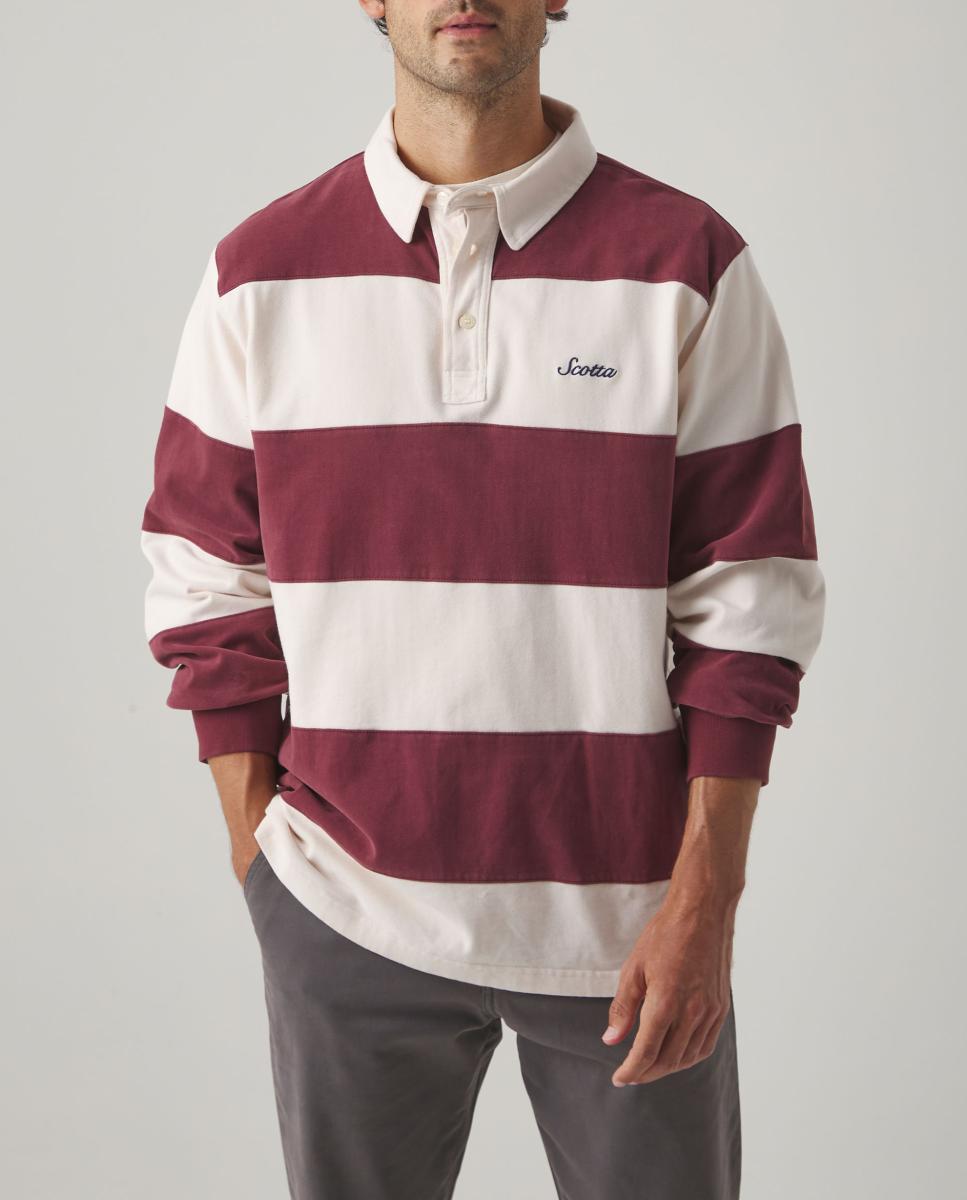 Imagen 0 de POLO RUGBY STRIPES MOTO BURDEOS