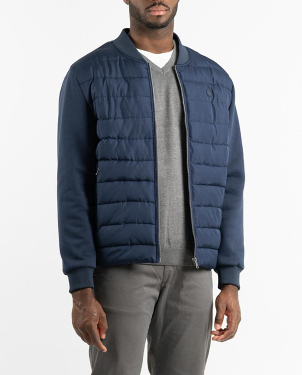 Imagen 0 de Chaqueta acolchada estilo bomber y mangas en tejido de punto