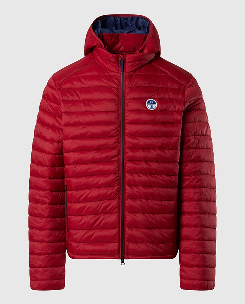 Imagen 0 de Chaqueta ultraligera en nylon reciclado con relleno térmico y capucha desmontable.