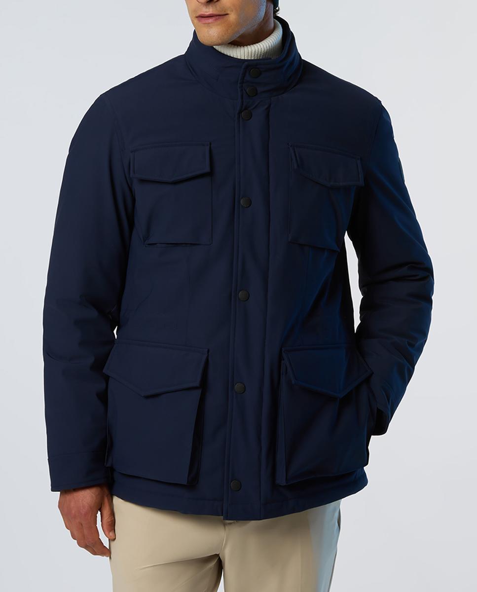 Imagen 0 de Chaqueta técnica 3 capas con 4 bolsillos frontales, capucha oculta y cremallera impermeable.