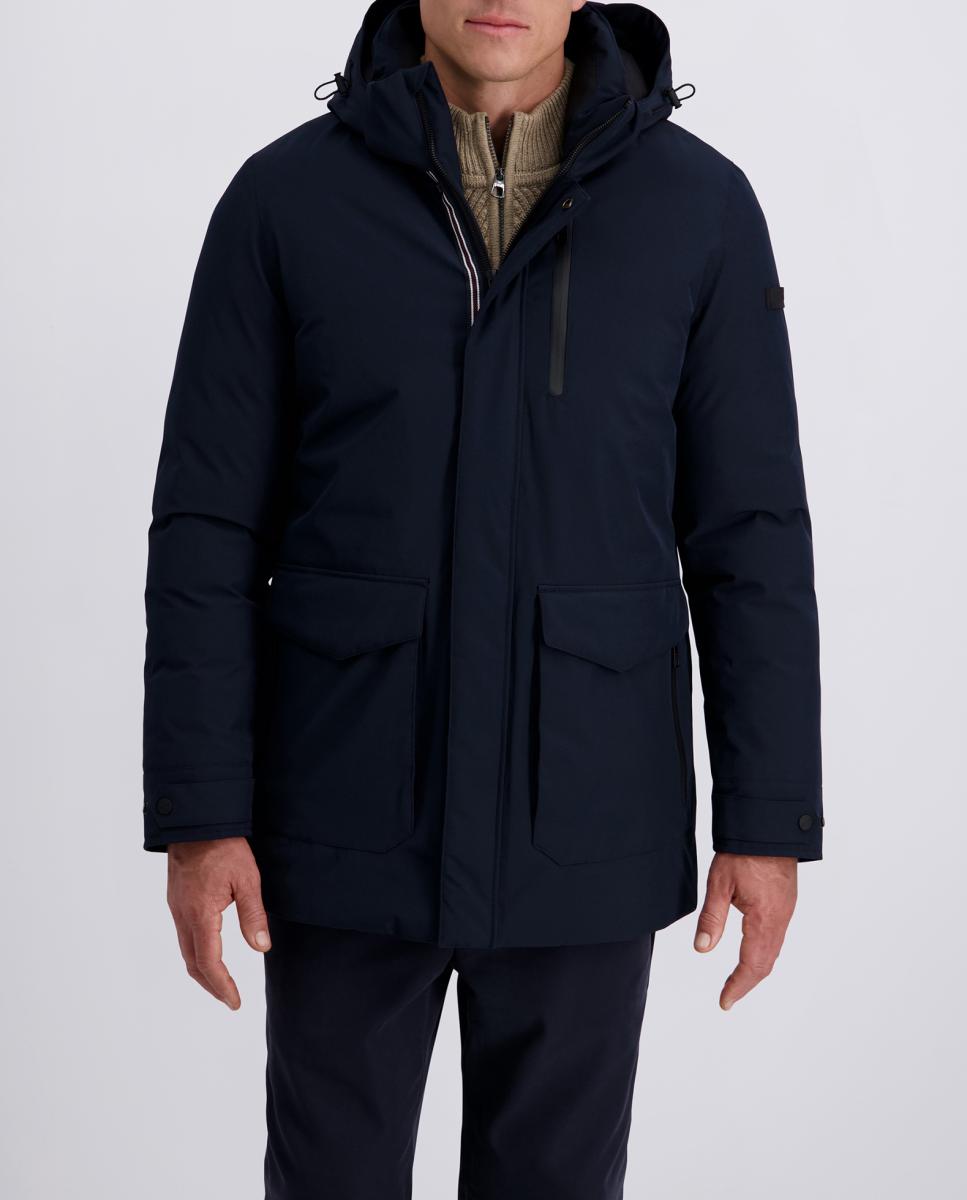 Imagen 0 de Parka larga Futureflex Paiping de hombre azul marino Modern fit