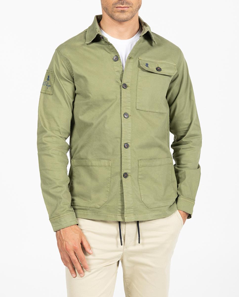 Imagen 0 de Sobrecamisa verde kaki.