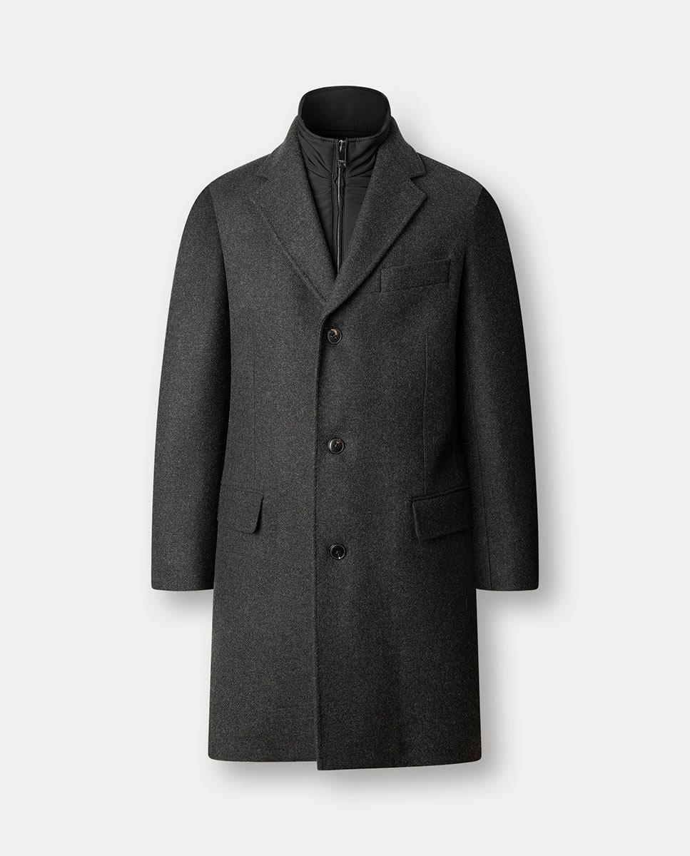 Imagen 0 de Abrigo de hombre mezcla de lana y cashmere con forro desmontable tallas grandes