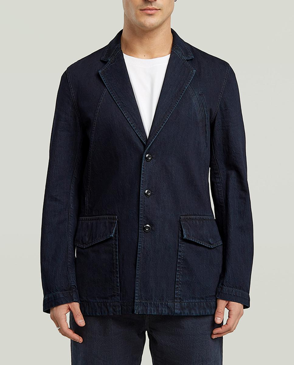 Imagen 0 de Blazer de hombre corte recto y cuello de solapa