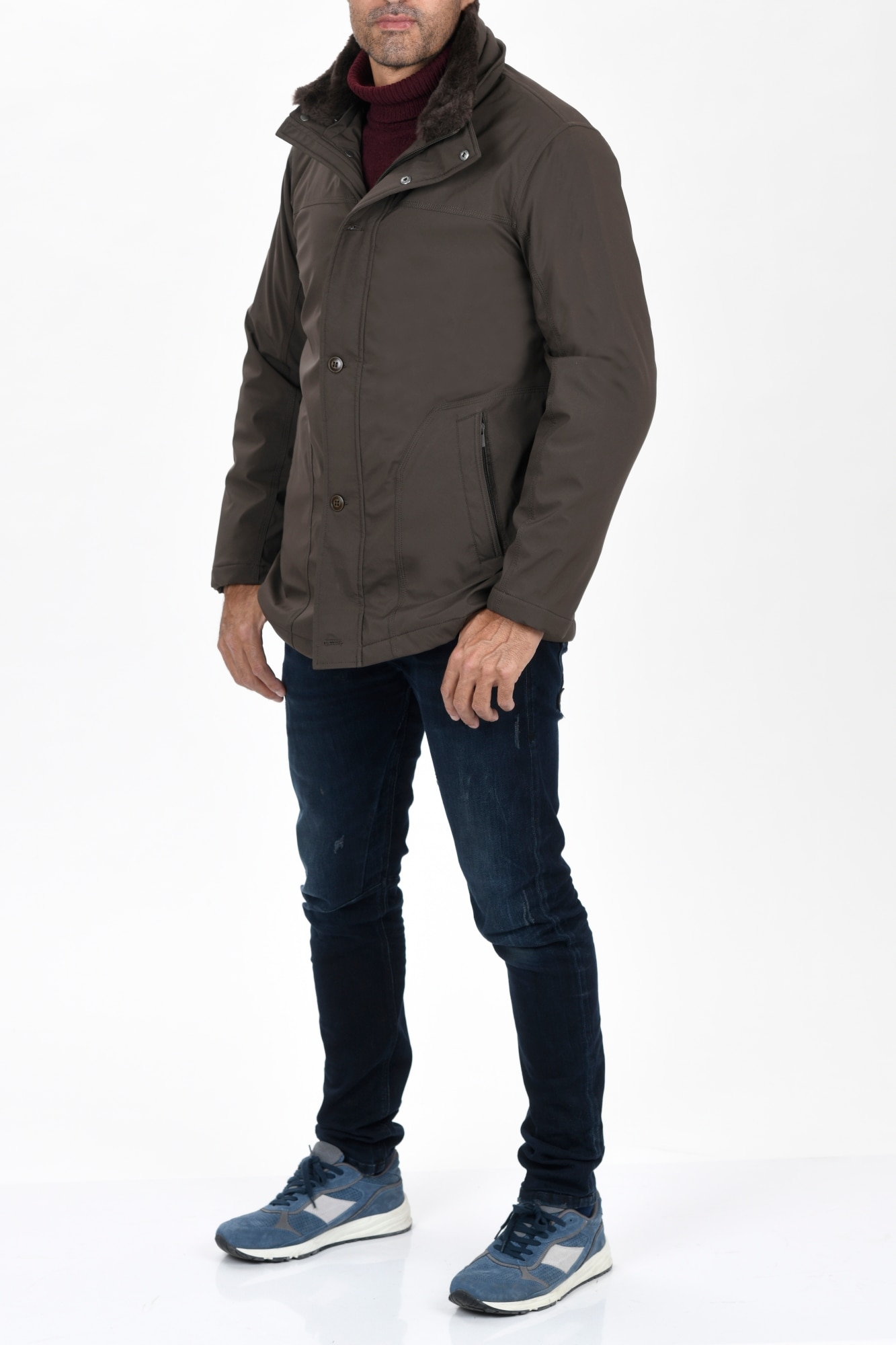 Imagen 0 de Parka clásica cuello de pelo de hombre