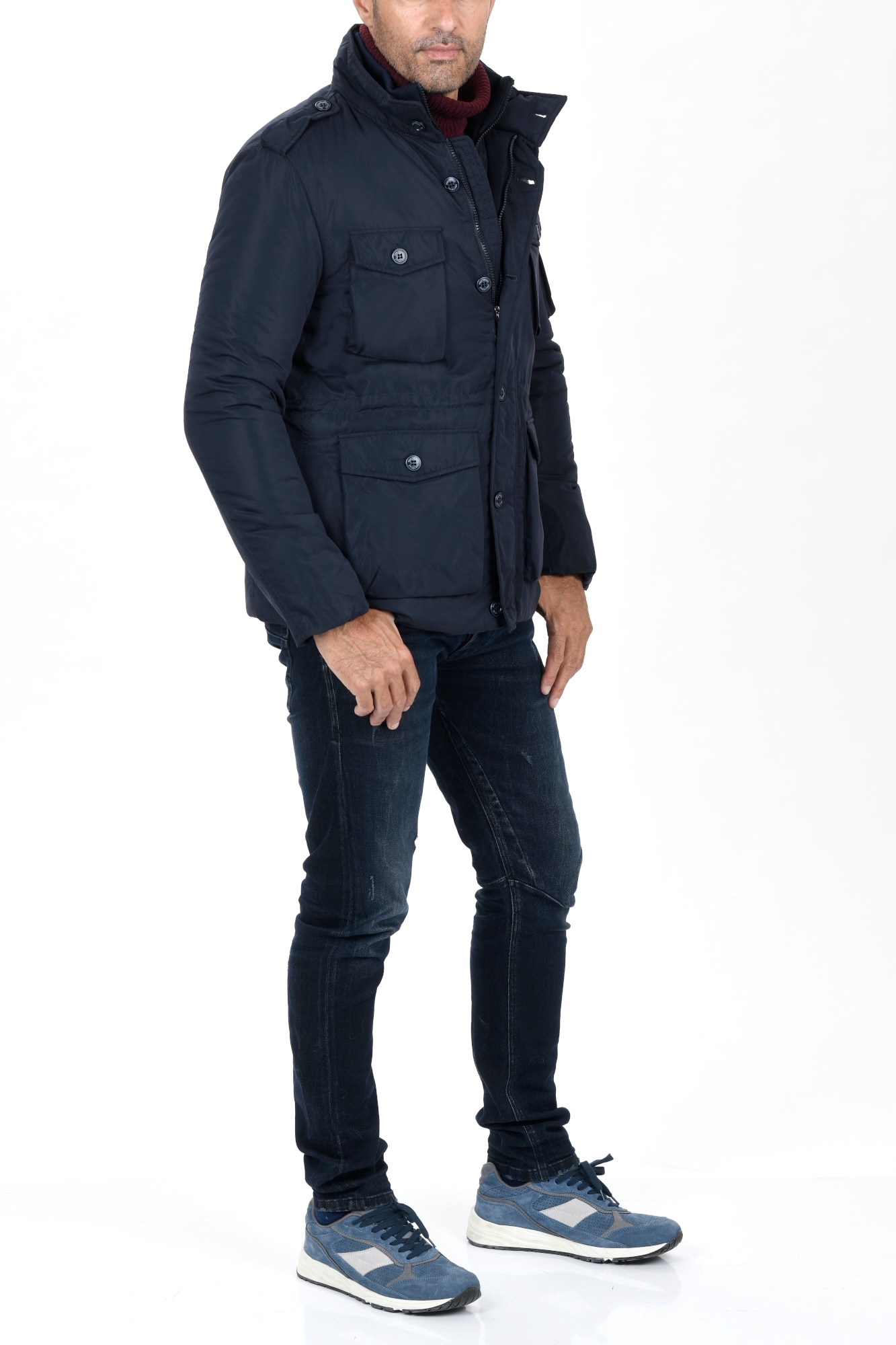 Imagen 0 de Parka cinco bolsillos con ceñidor de hombre