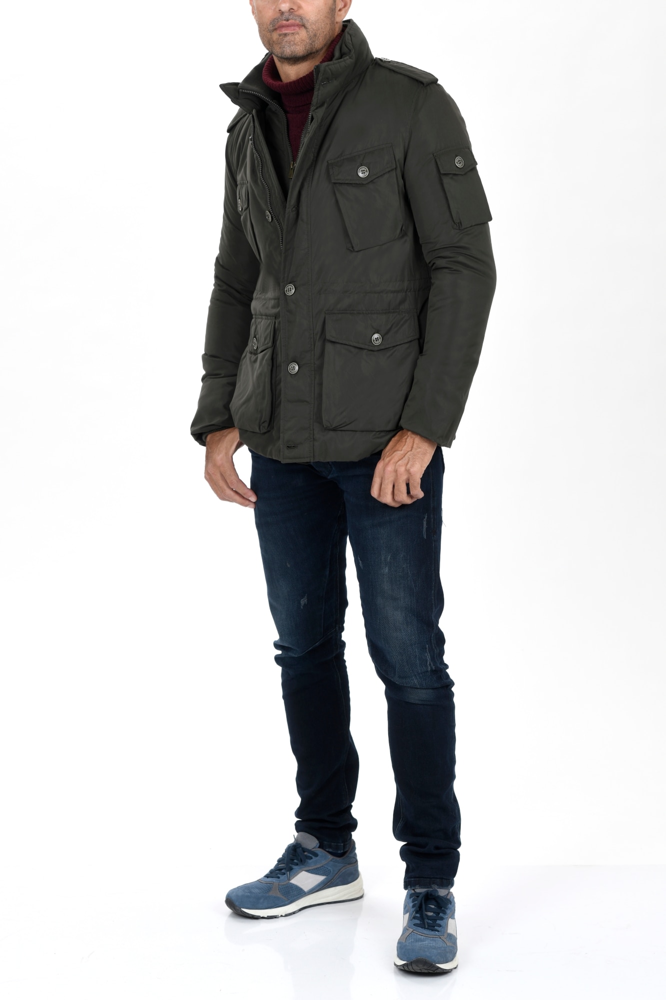 Imagen 0 de Parka cinco bolsillos con ceñidor de hombre